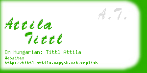 attila tittl business card
